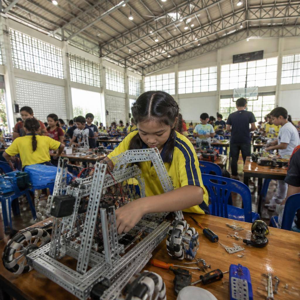 สร้างทักษะการทำงานเป็นทีมให้เด็กๆ ผ่านการแข่งขันประกอบหุ่นยนต์สุดมันส์